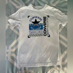 Converse Kids White and Blue Graphic Tee